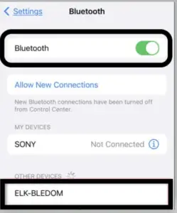 Elk bledom bluetooth не подключается