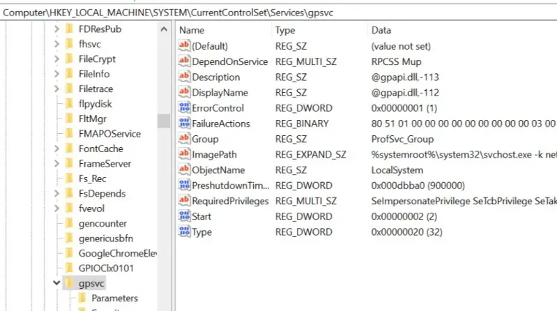 Gpsvc dll что это